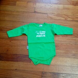 3/$10 🌟 Green White Unisex Polish Polska Long Sleeve Infant Onesie 6-9 Months